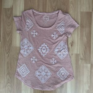 Lucky Brand Women’s Embroidered T-Shirt